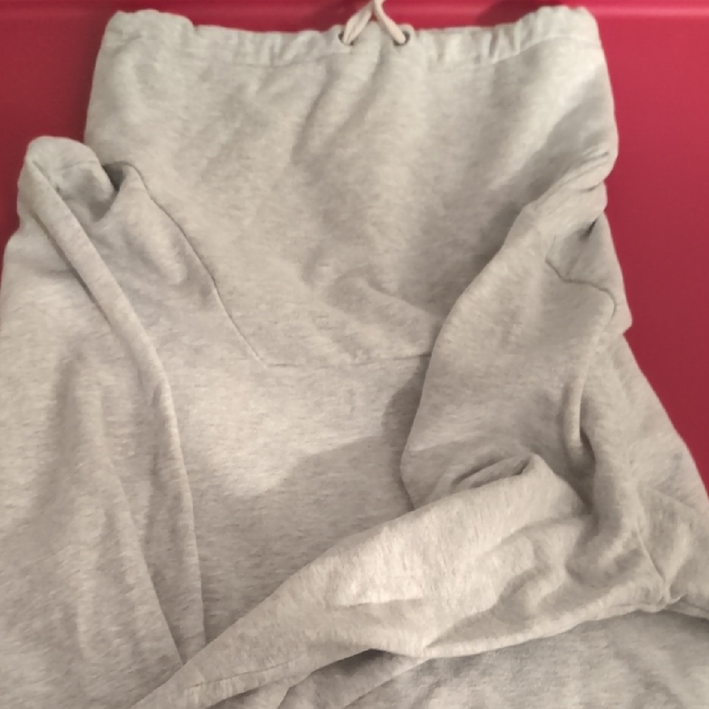 Gray Drawstring Pullover